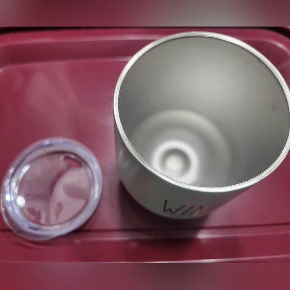 Rae Dunn insulated tumbler with lid, WINE seafoam green - Picture 5 of 7